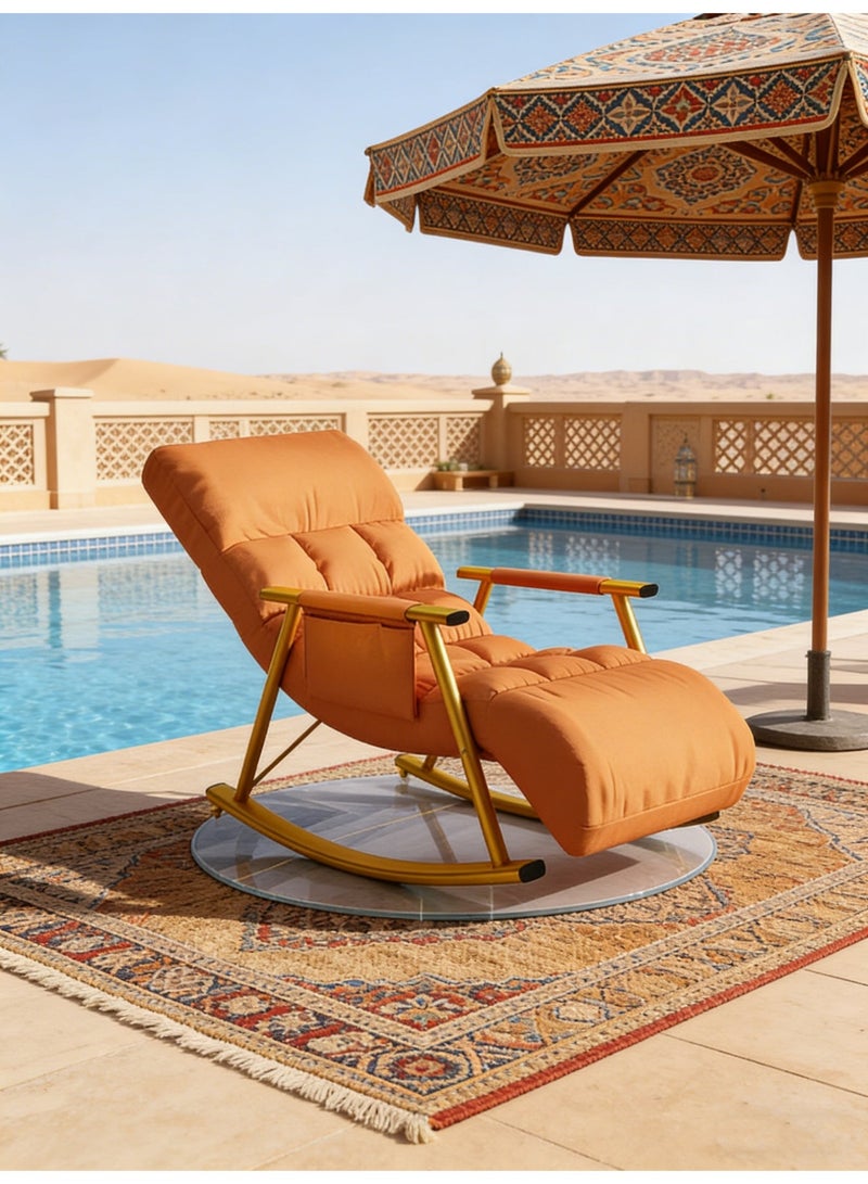 general Home rocking chair balcony lunch break lounge chair Nordic style bedroom living room sofa rocking chair - Image 4